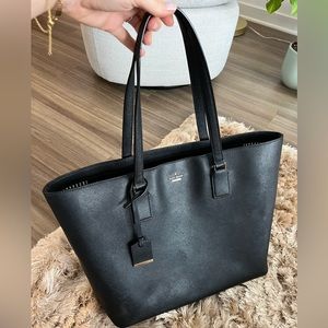 Black Kate Spade Leather Tote Bag
